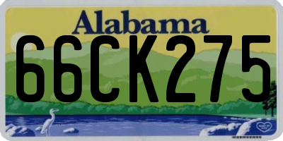 AL license plate 66CK275