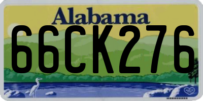 AL license plate 66CK276