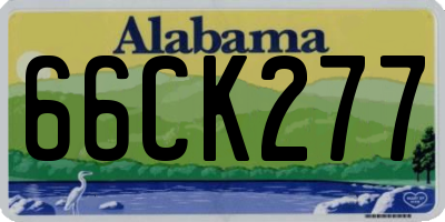 AL license plate 66CK277