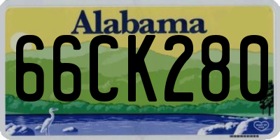 AL license plate 66CK280