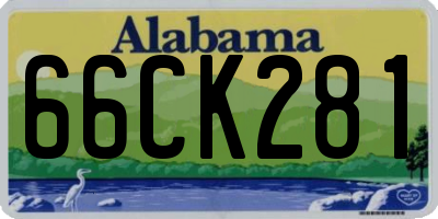 AL license plate 66CK281