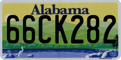 AL license plate 66CK282