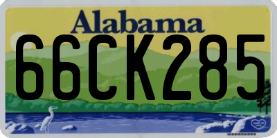 AL license plate 66CK285
