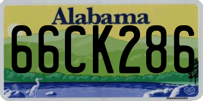 AL license plate 66CK286