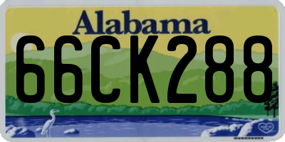 AL license plate 66CK288