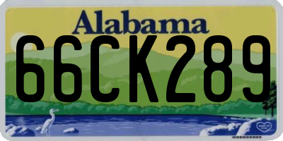 AL license plate 66CK289