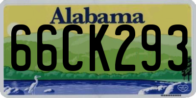 AL license plate 66CK293