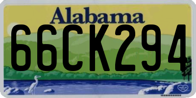 AL license plate 66CK294