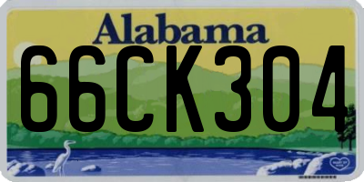 AL license plate 66CK304