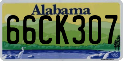 AL license plate 66CK307