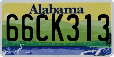 AL license plate 66CK313