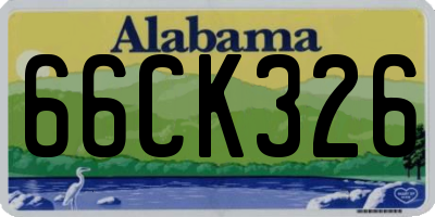 AL license plate 66CK326