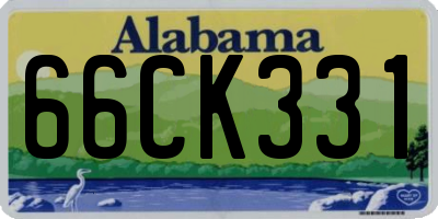 AL license plate 66CK331