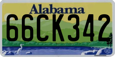 AL license plate 66CK342