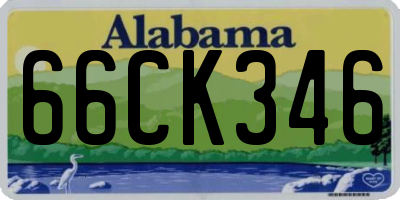 AL license plate 66CK346