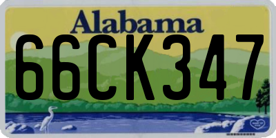 AL license plate 66CK347