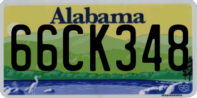 AL license plate 66CK348