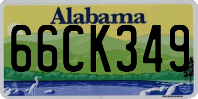 AL license plate 66CK349