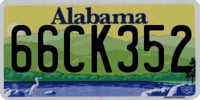 AL license plate 66CK352