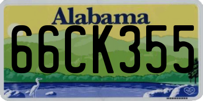 AL license plate 66CK355