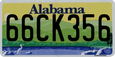 AL license plate 66CK356