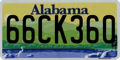 AL license plate 66CK360