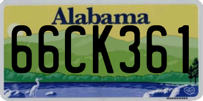 AL license plate 66CK361