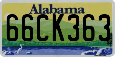 AL license plate 66CK363