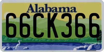 AL license plate 66CK366