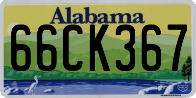 AL license plate 66CK367