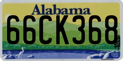 AL license plate 66CK368