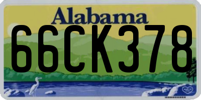AL license plate 66CK378