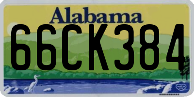 AL license plate 66CK384