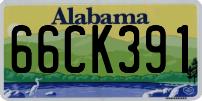 AL license plate 66CK391