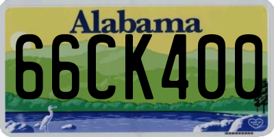 AL license plate 66CK400