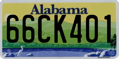 AL license plate 66CK401