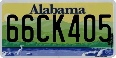 AL license plate 66CK405