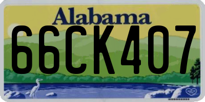AL license plate 66CK407