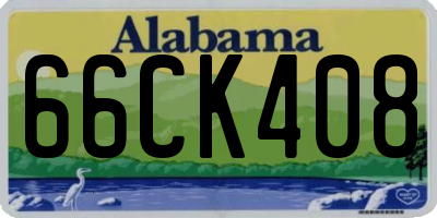 AL license plate 66CK408