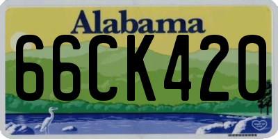 AL license plate 66CK420