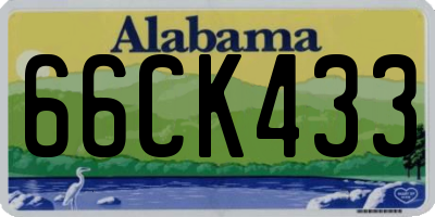 AL license plate 66CK433