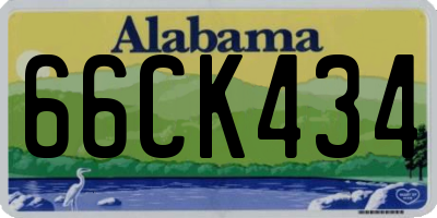 AL license plate 66CK434