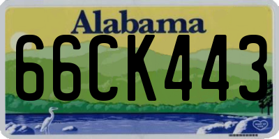 AL license plate 66CK443