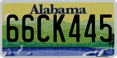 AL license plate 66CK445