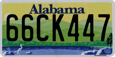 AL license plate 66CK447