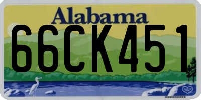 AL license plate 66CK451