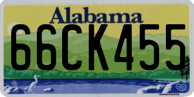 AL license plate 66CK455