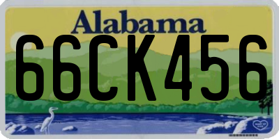 AL license plate 66CK456