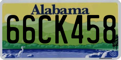 AL license plate 66CK458