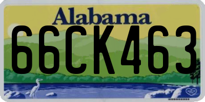 AL license plate 66CK463